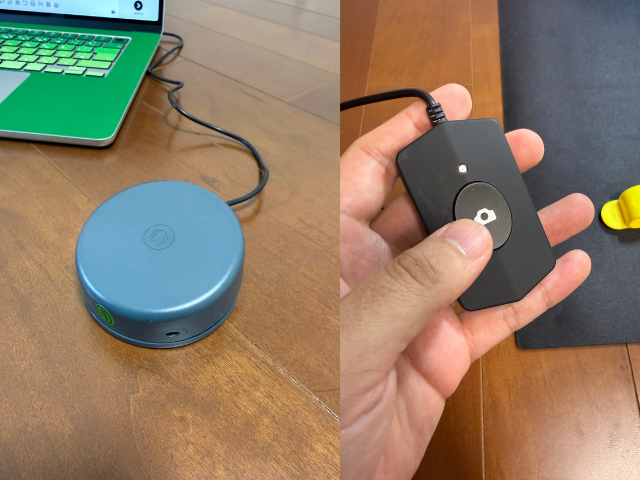 豊富なシャッターボタン。左がフットスイッチ